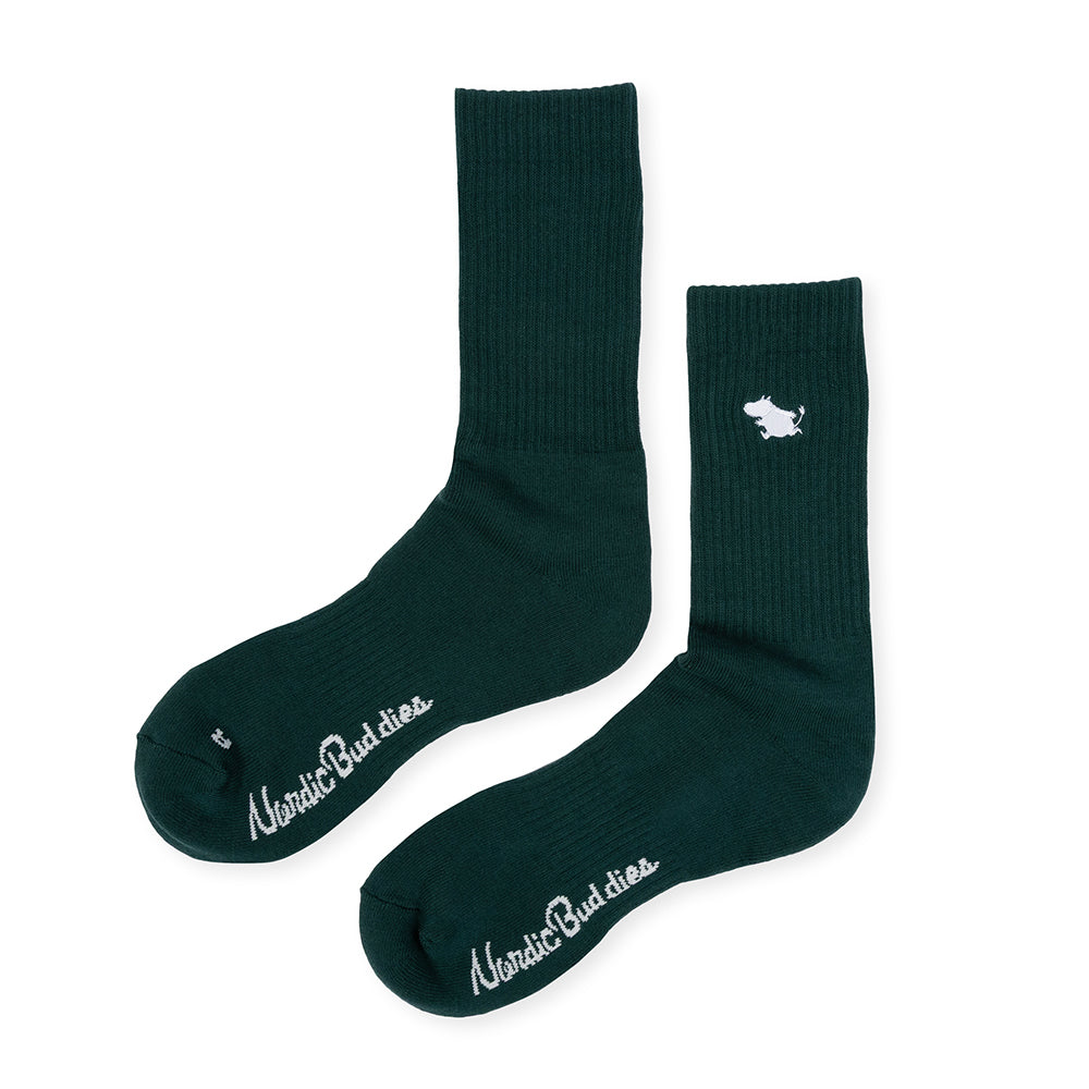 Moomintroll Tennis Socks 40-45 Darkgreen - The Official Moomin Shop