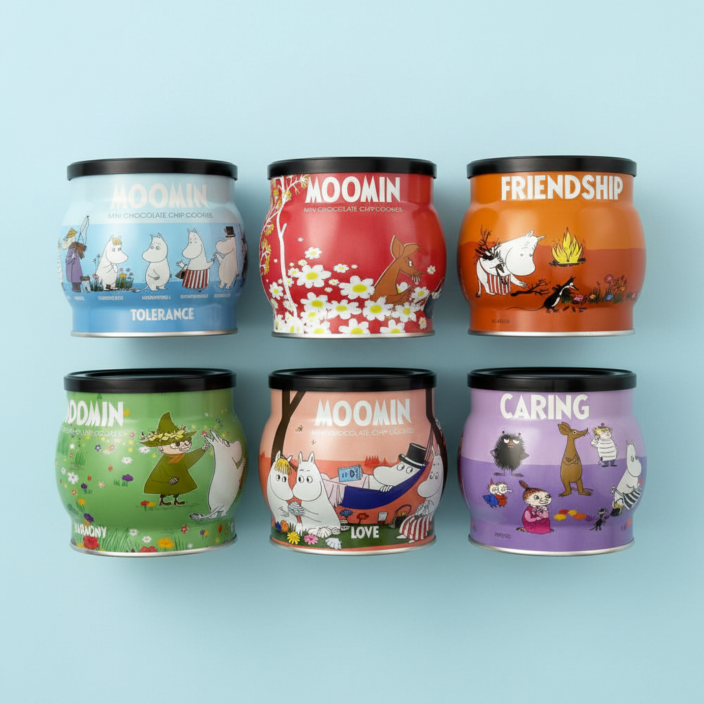 Moomin Tins Flat Lay