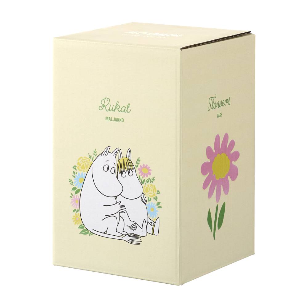 Mummi vase blomster hvit 19cm - Muurla