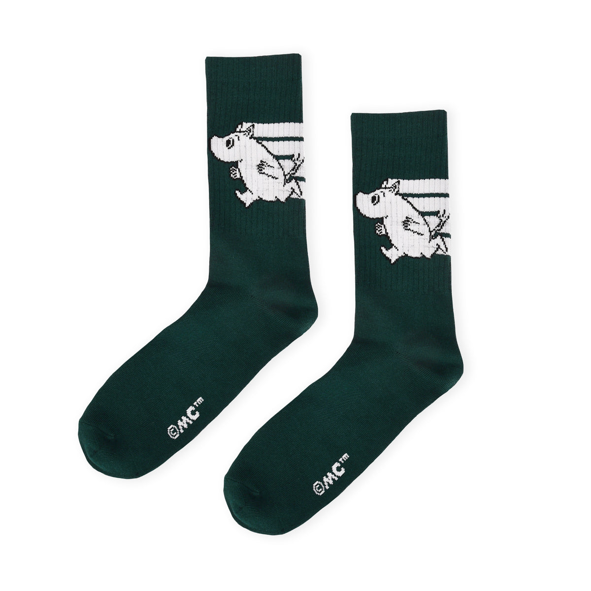 Moomin 80 Sokker Retro Mørkegrønn 40-45 - Nordicbuddies