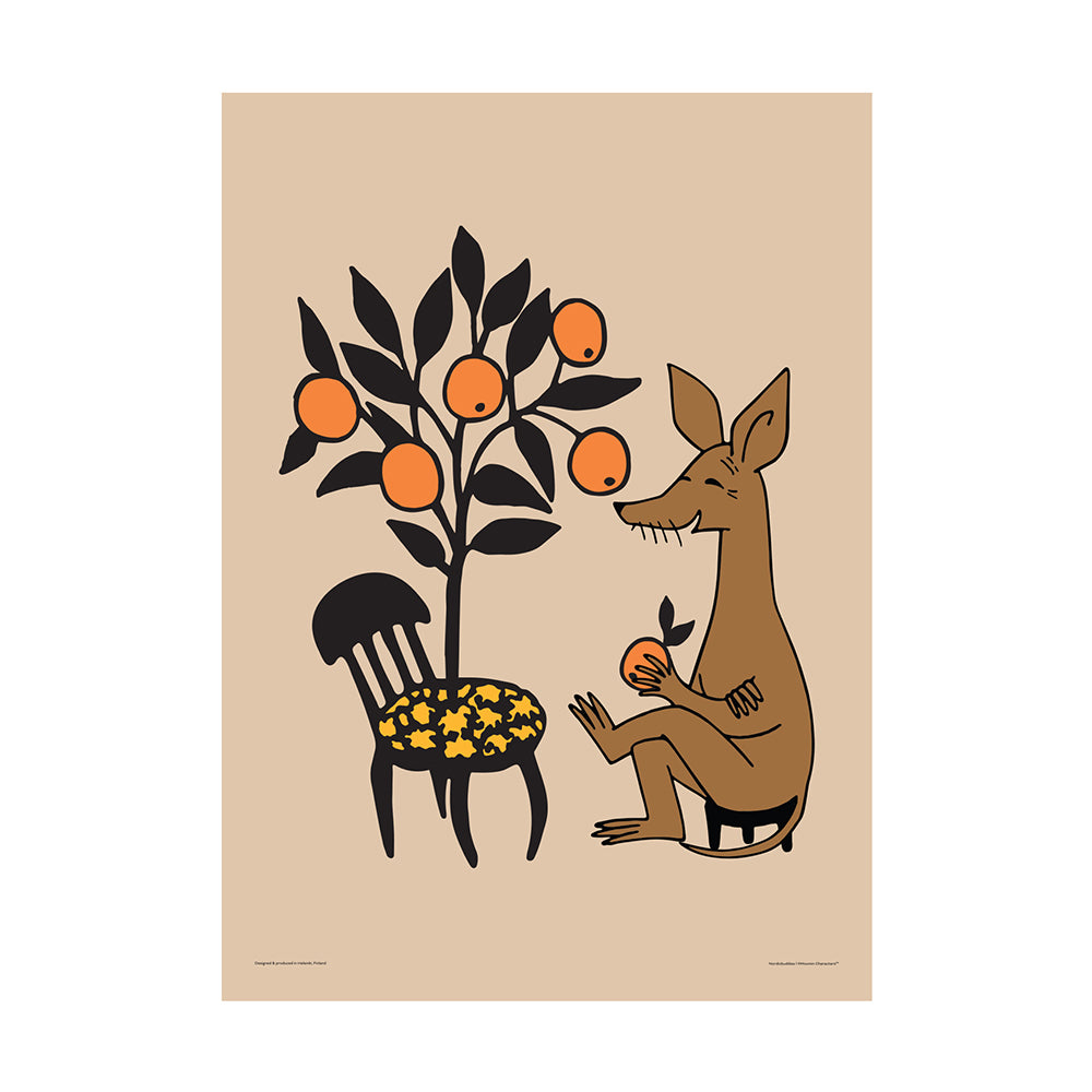 Sniff&#39;s Appelsiner Plakat Beige 50x70 cm - Nordicbuddies