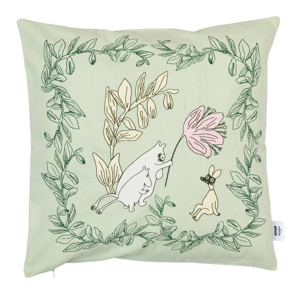 Moomin Living Room Cushion Cover Green 50x50cm - The Official Moomin Shop