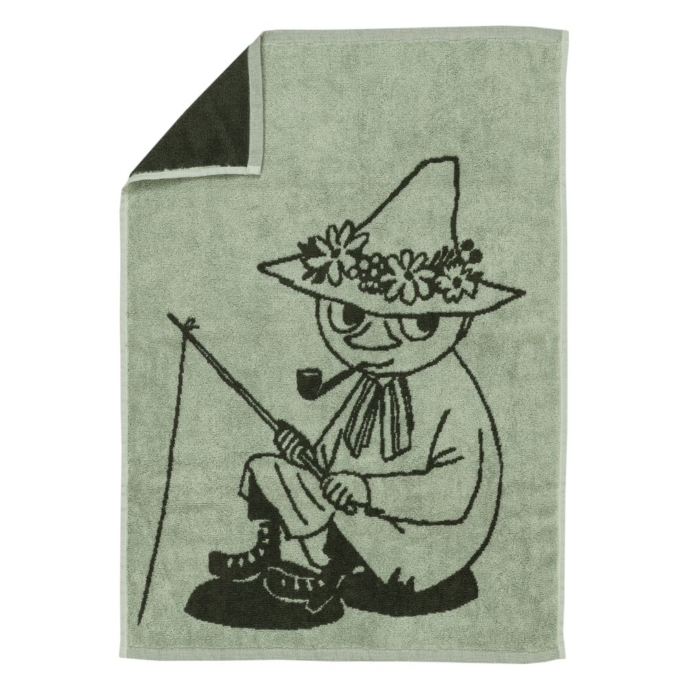 Snufkin Hand Towel 50x70cm Green - The Official Moomin Shop