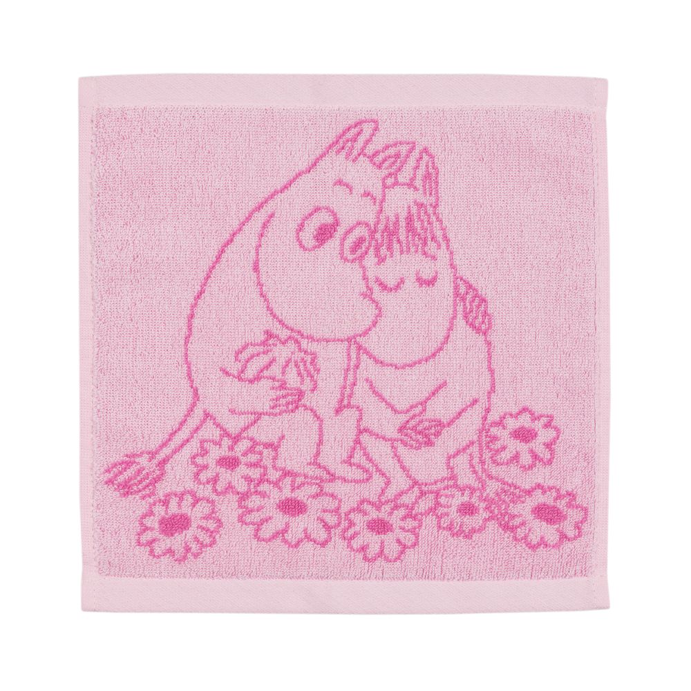 Moomin Sweethearts Hand Towel 25x25cm Pink - The Official Moomin Shop
