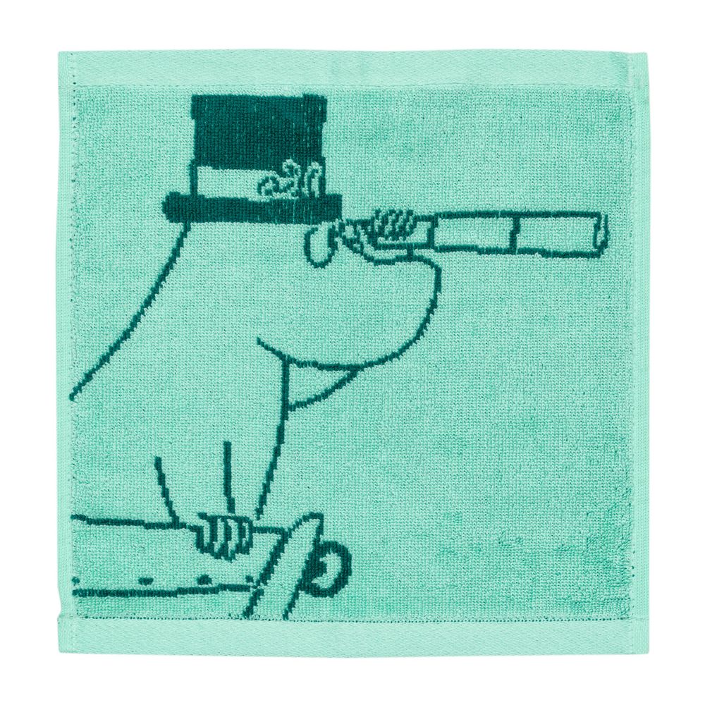 Moominpappa Hand Towel 25x25cm Teal - The Official Moomin Shop