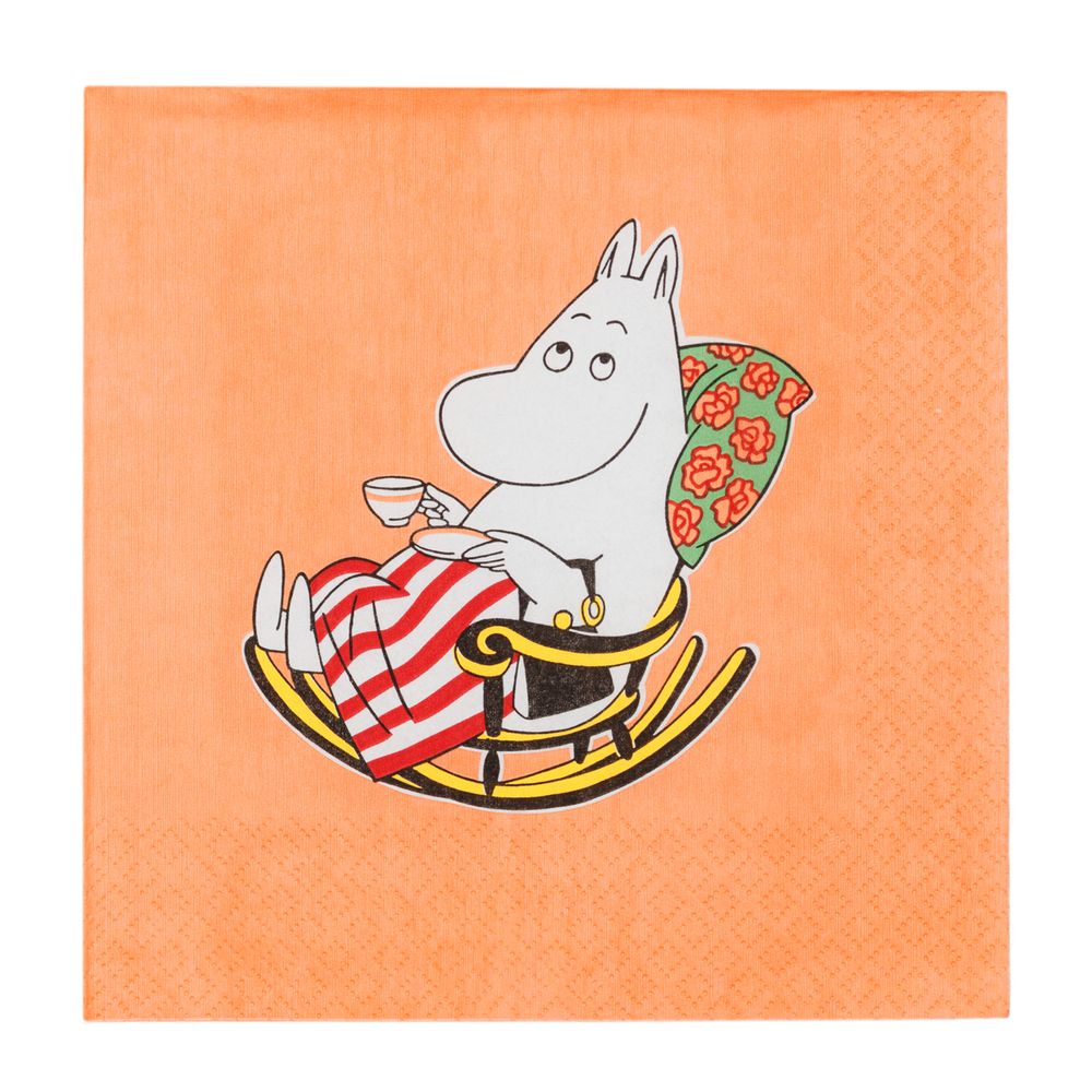 Moominmamma Napkin 33cm Peach - The Official Moomin Shop