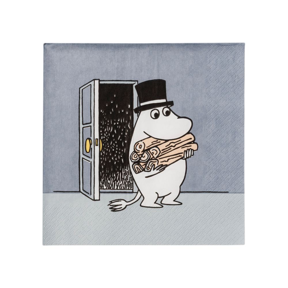 Moominpappa Napkin 33cm Grey - The Official Moomin Shop