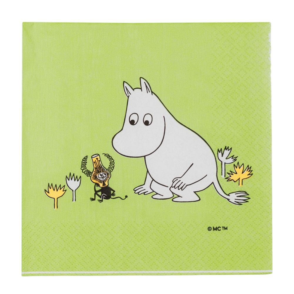 Moomintroll Napkin 33cm Green - The Official Moomin Shop