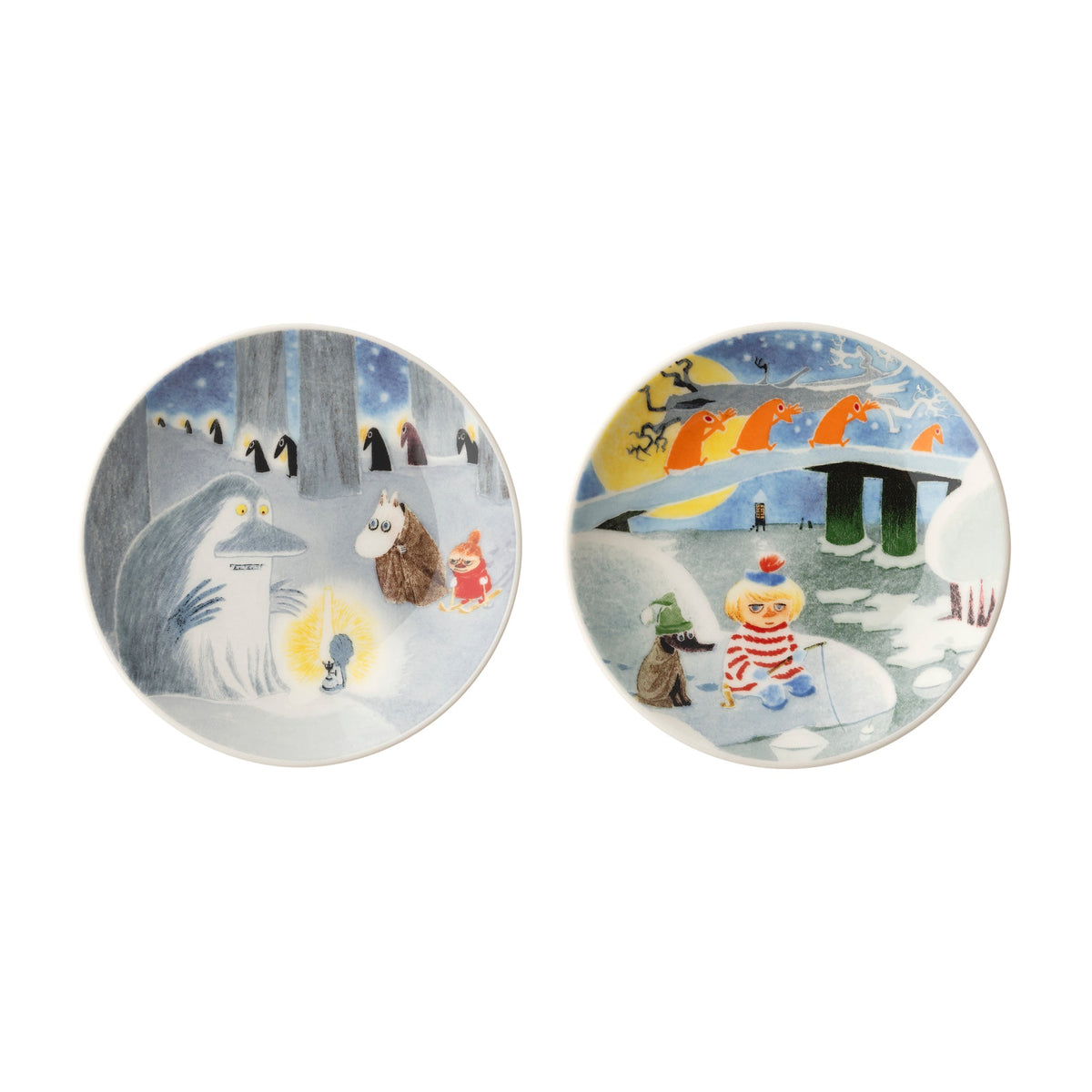 Moomin Winternight Glow Mini Plate 10,5cm 2pc - The Official Moomin Shop