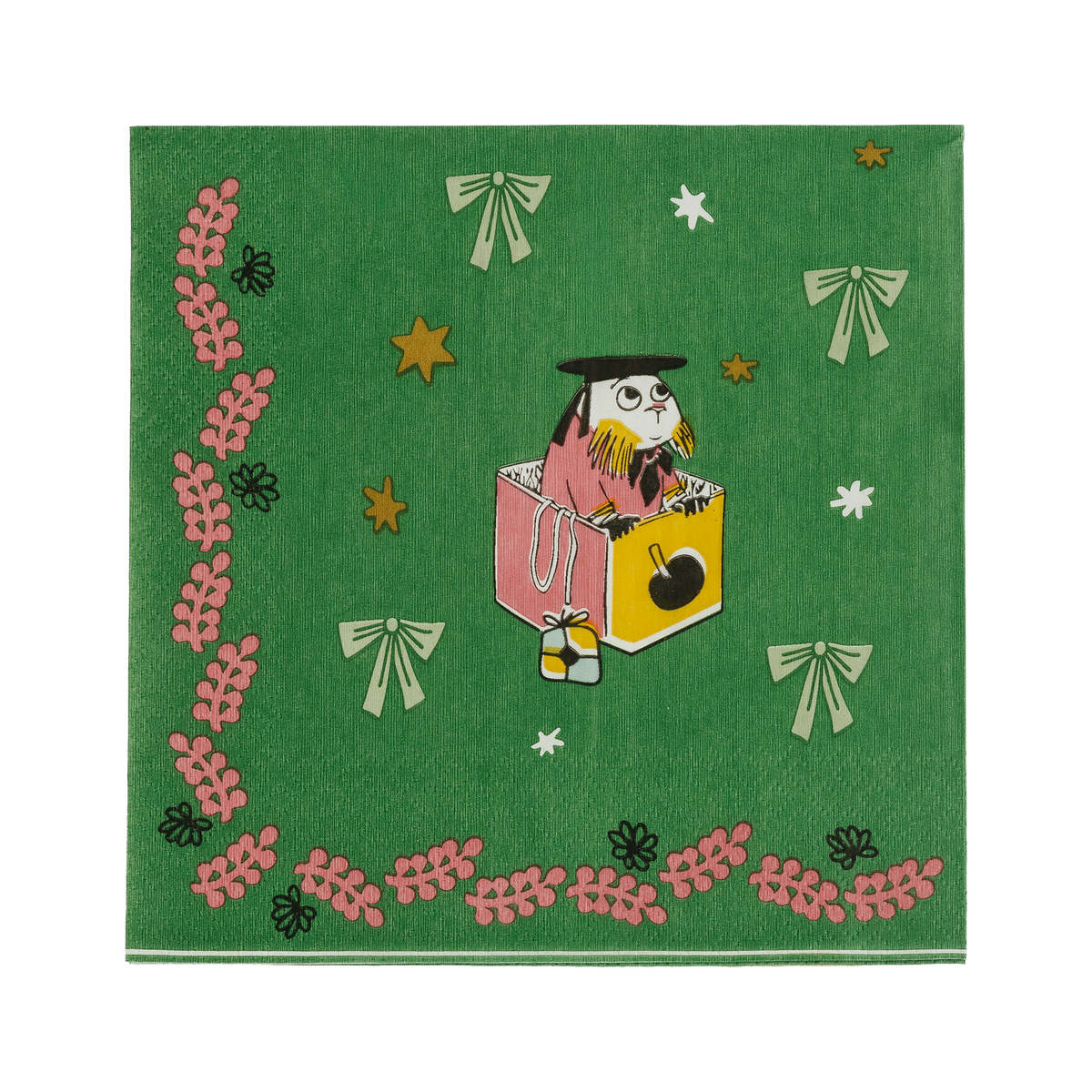 Moomin Gift Of Love Napkin 33cm Green - The Official Moomin Shop