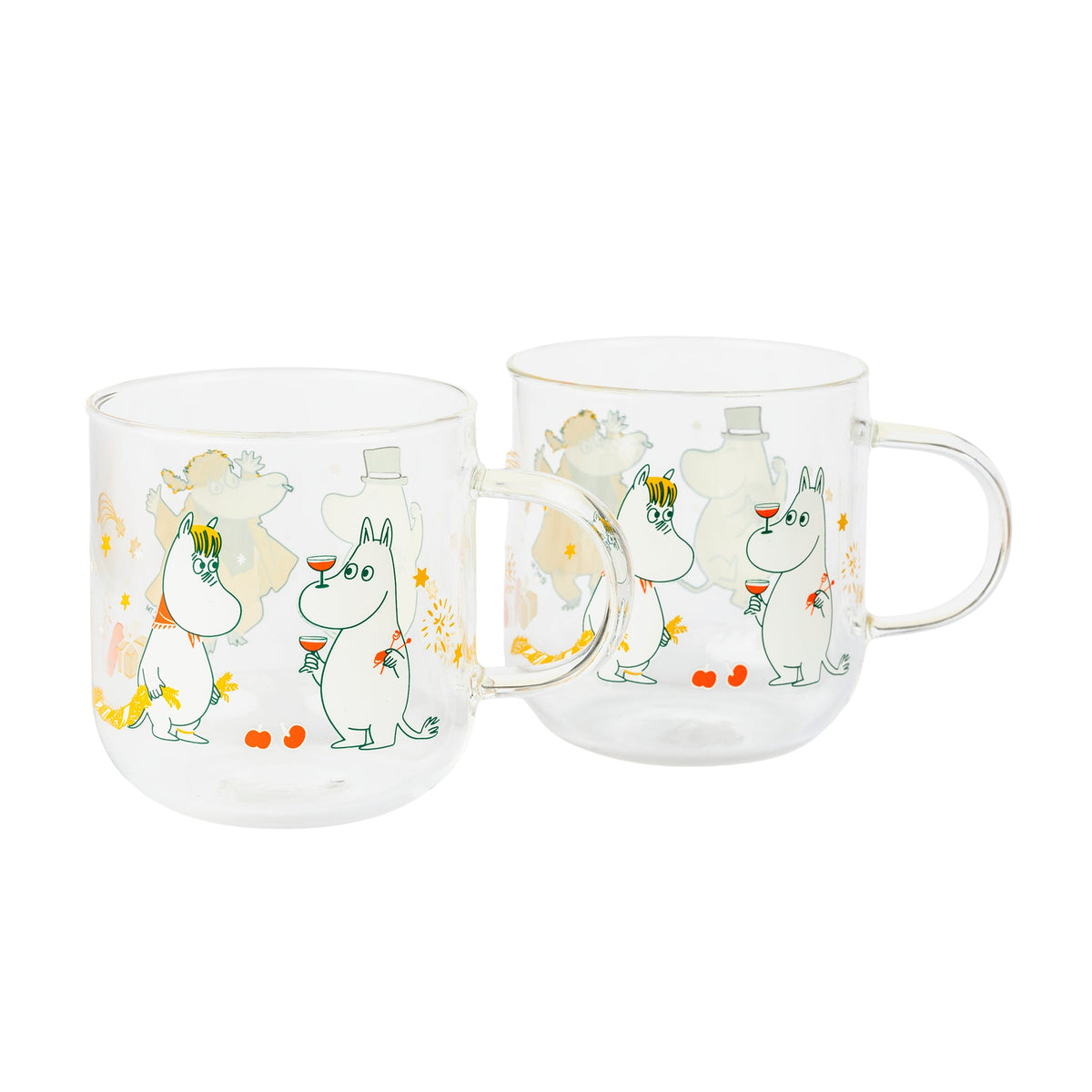 Moomin Gift Of Love Glass Mug 30cl 2set - The Official Moomin Shop