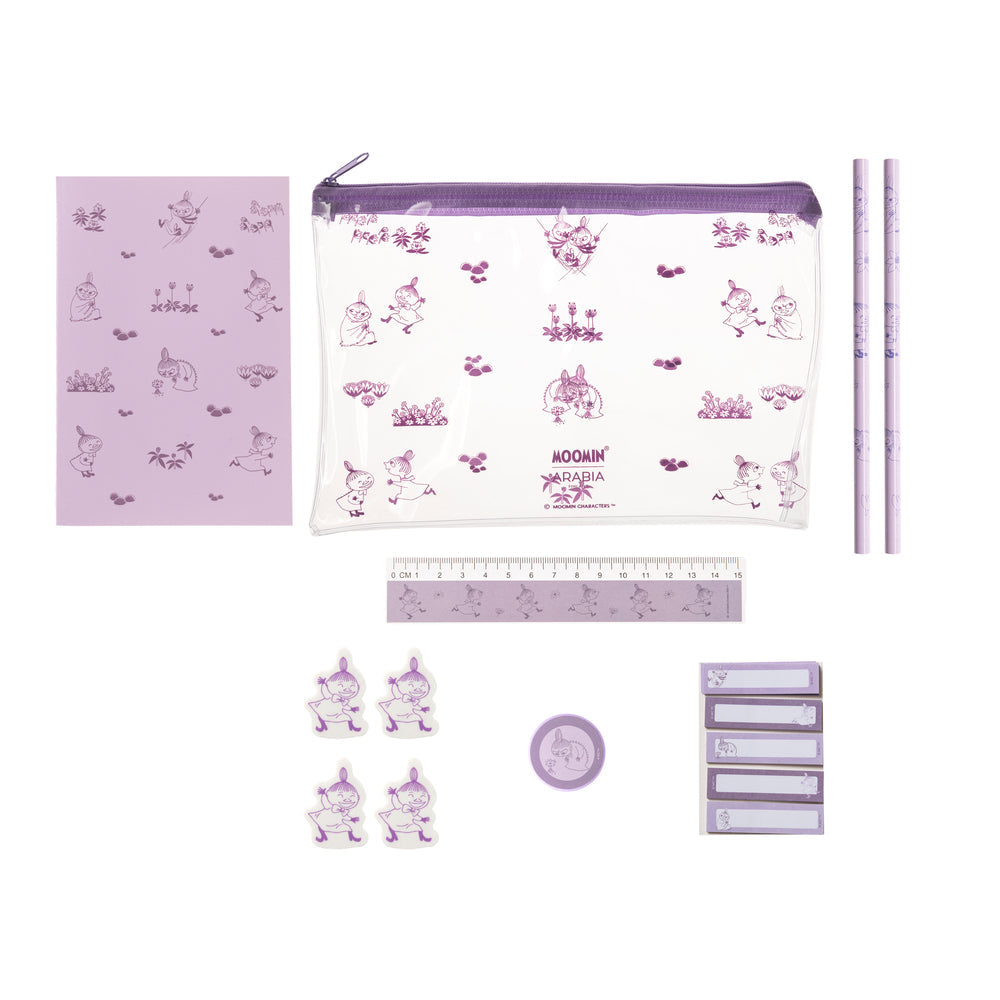 Little My Stationery Set Lilac - The Official Moomin Shop