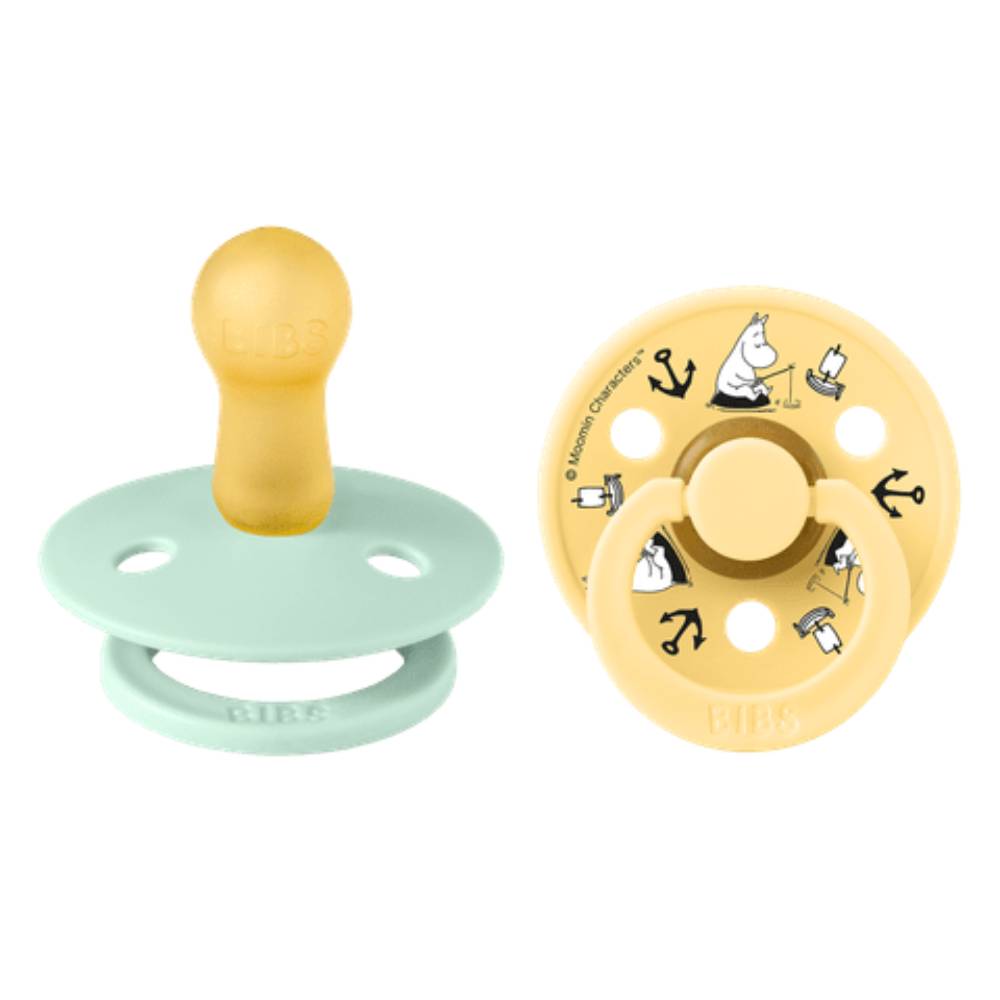 Moomin Sailing Pacifier 2pack Yellow/Green - The Official Moomin Shop