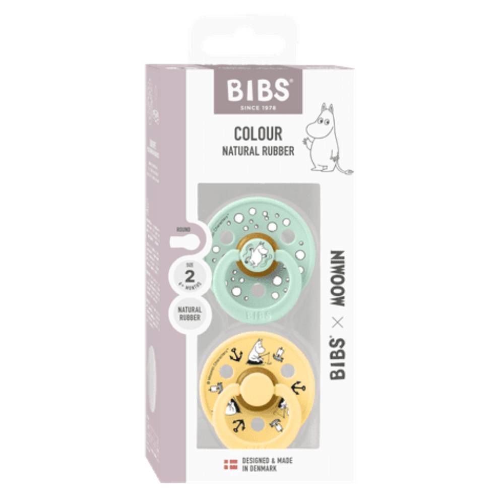 Moomin Sailing Pacifier 2pack Yellow/Green - The Official Moomin Shop