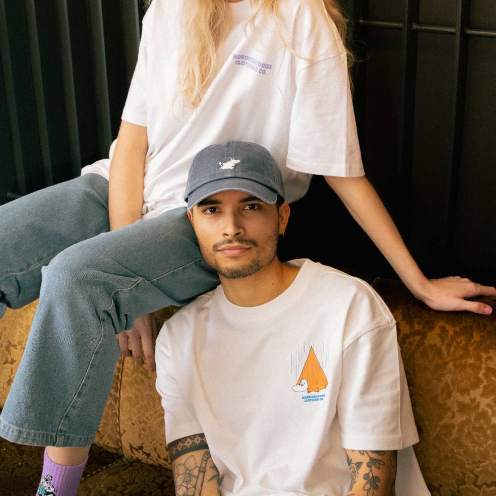 Grå hoodie og caps sett