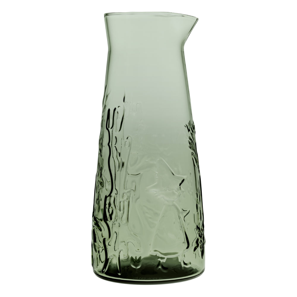 Mummi Furugrønn Glass Karaffel 100 cl - Moomin Arabia