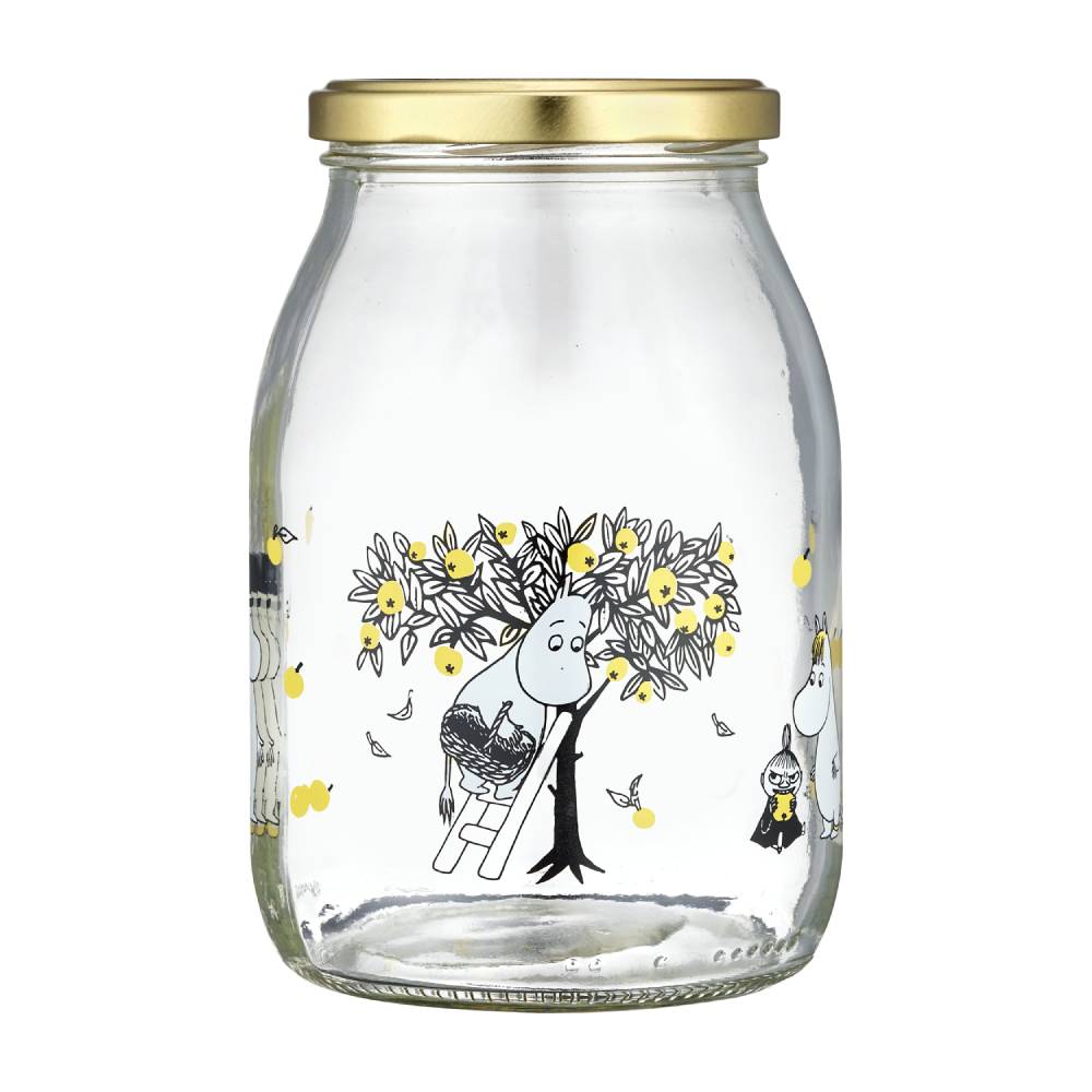 Mummi Glasskrukke m/lokk 1L Epler - Muurla