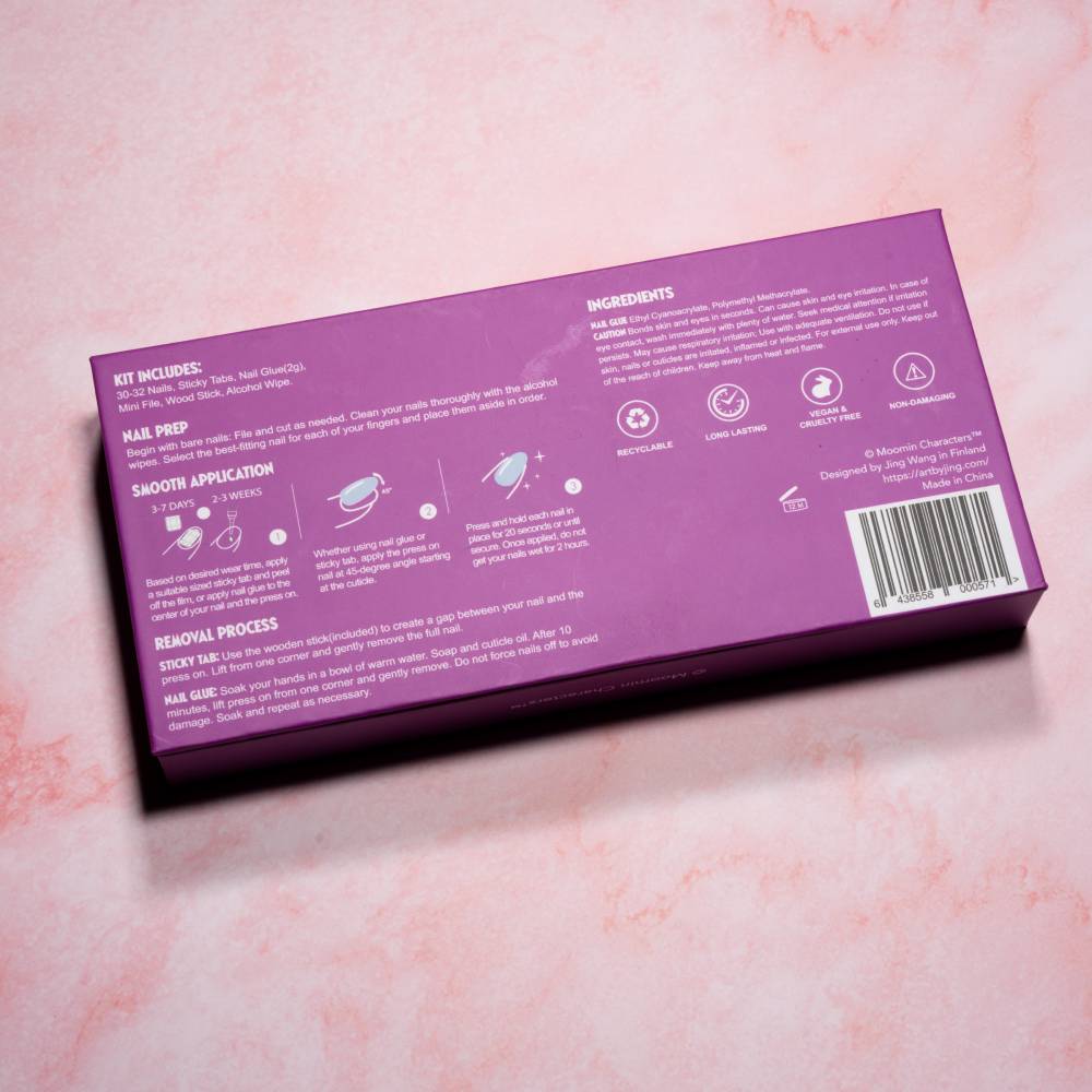Moomin Press-on Nails Pink - The Official Moomin Shop
