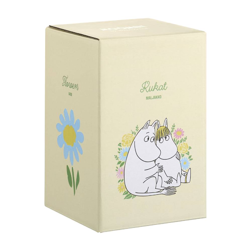 Mummi vase blomster hvit 19cm - Muurla