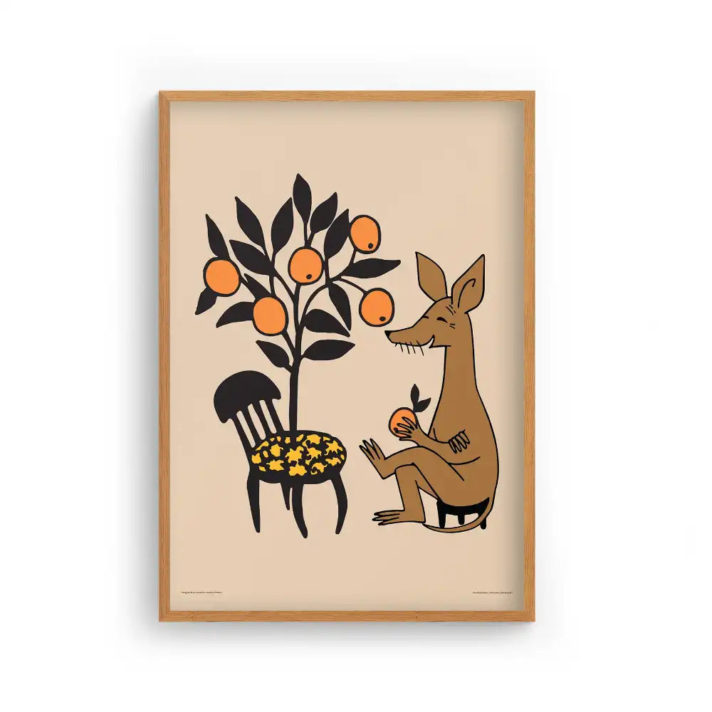 Sniff&#39;s Appelsiner Plakat Beige 30x40 cm - Nordicbuddies