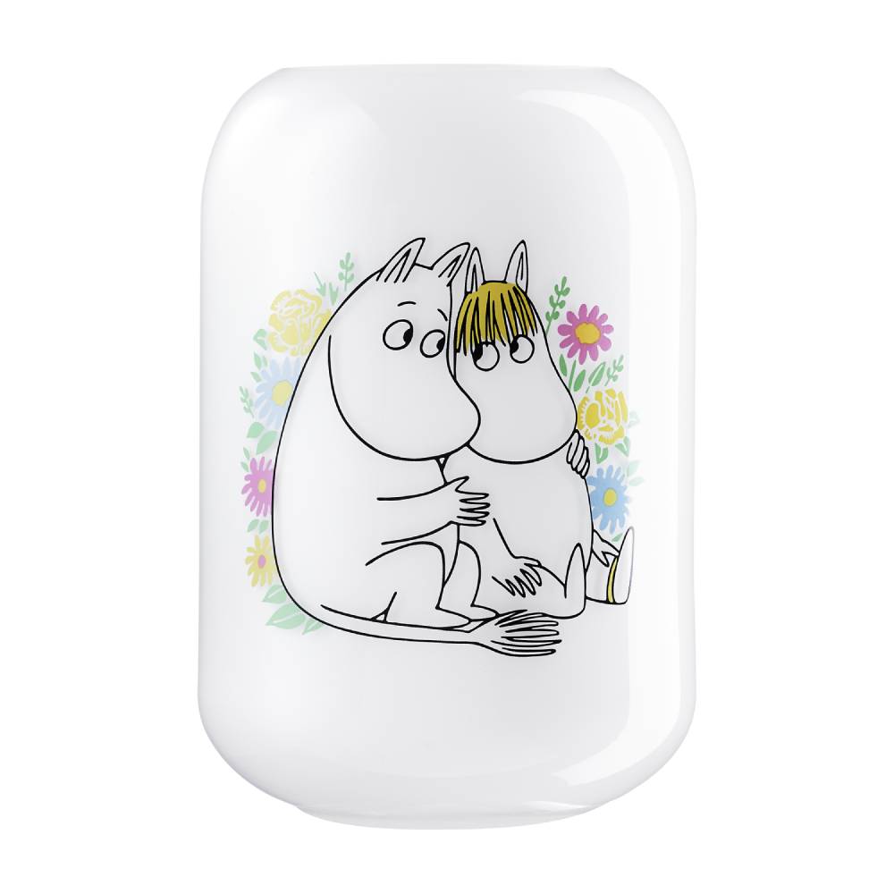 Mummi vase blomster hvit 19cm - Muurla