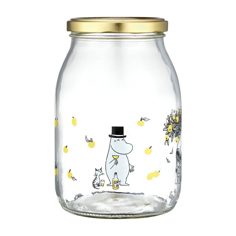 Mummi Glasskrukke m/lokk 1L Epler - Muurla