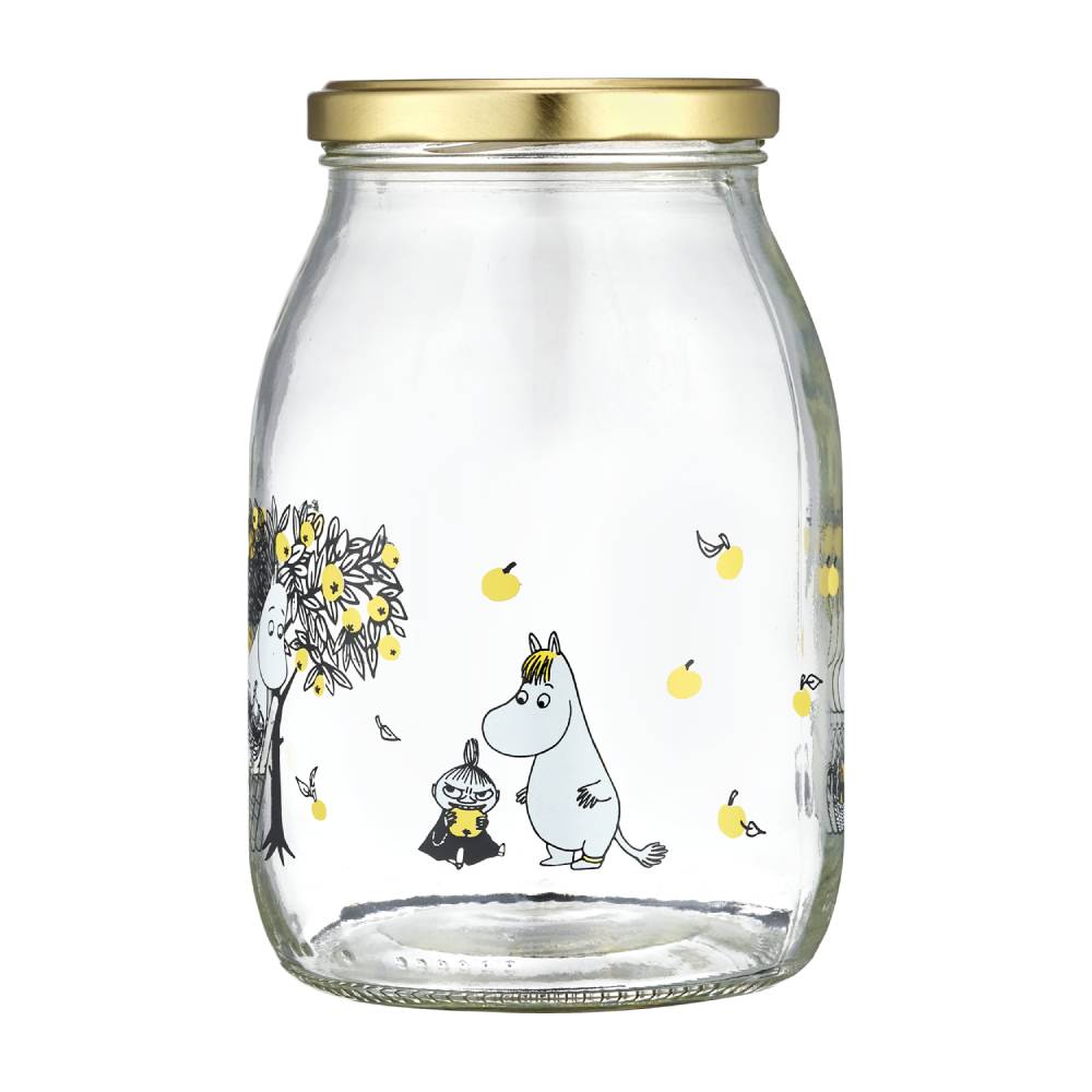Mummi Glasskrukke m/lokk 1L Epler - Muurla