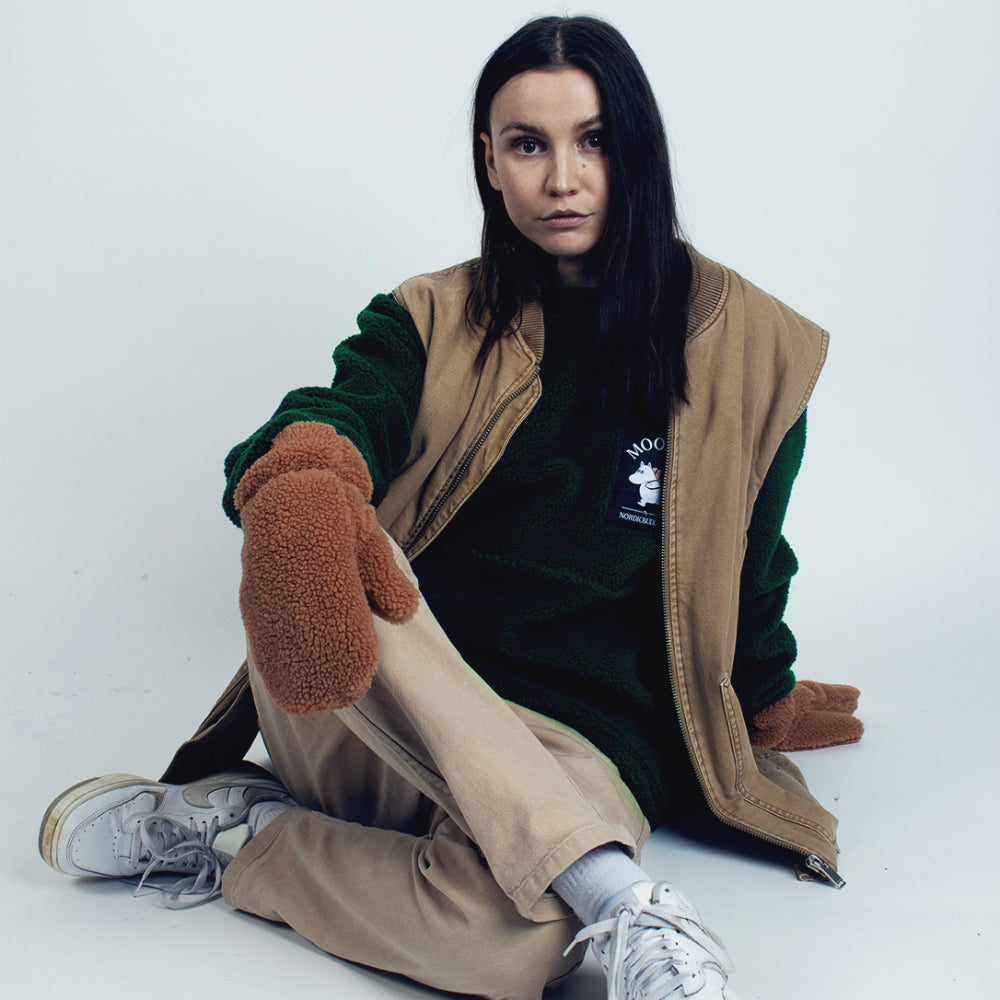 Mummitroll Fleece Voksen Mørkegrønn - Nordic Buddies