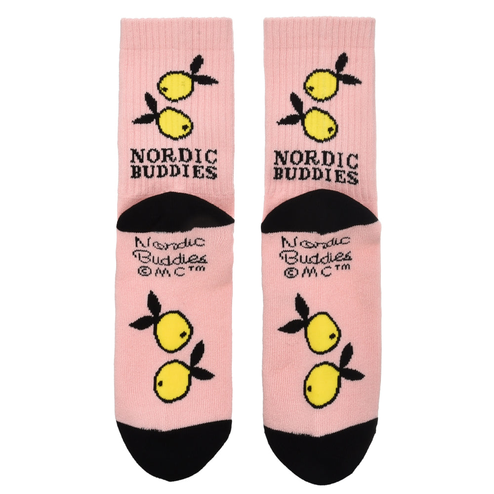 Sniff Dame Retro Sokker Rosa - Nordicbuddies