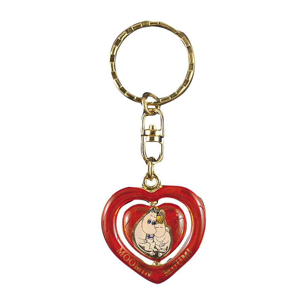 Moomintroll & Snorkmaiden Heart Keyring - The Official Moomin Shop