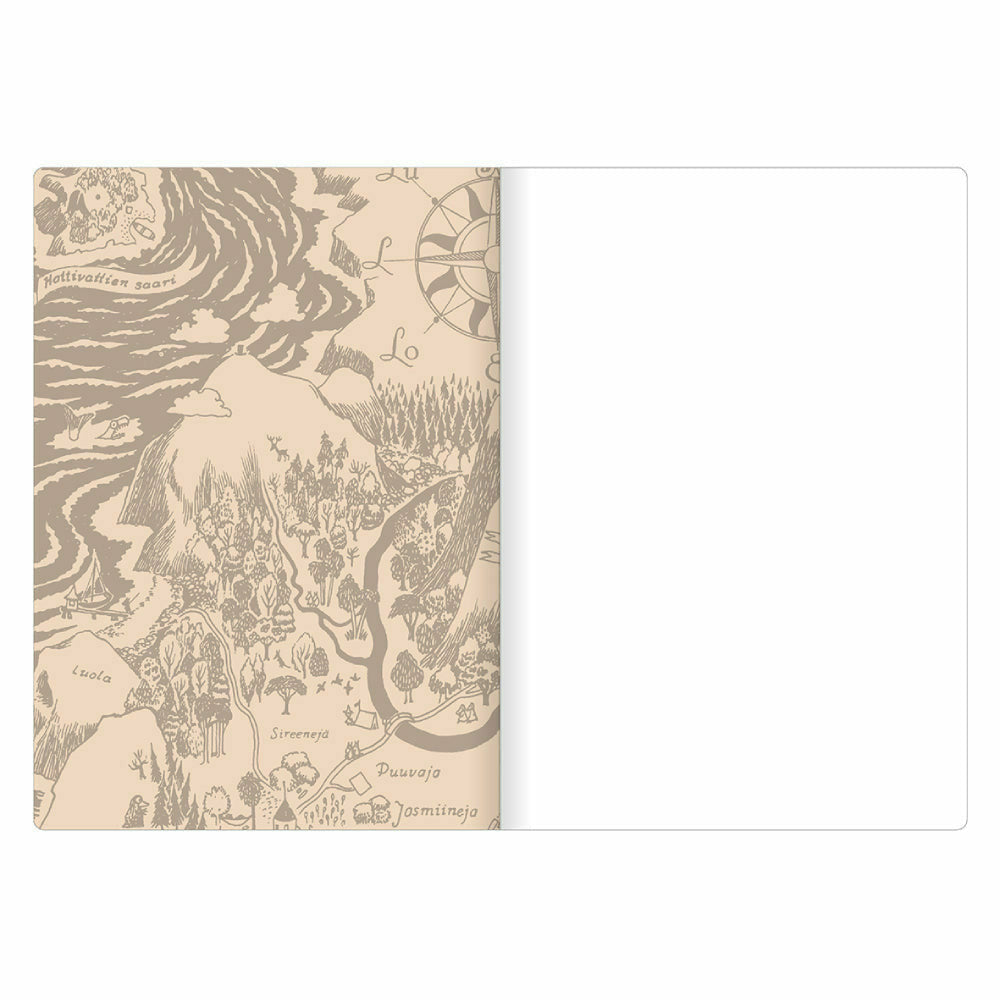 Moomin Map Notebook A5 Beige - The Official Moomin Shop