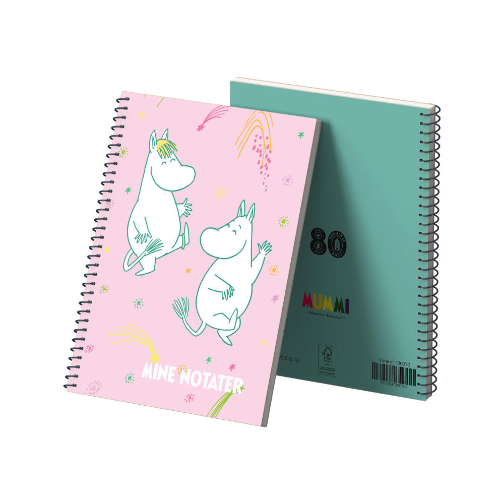 Moomin 80 Notatbok A5 Rosa - Inspirasjon Forlag
