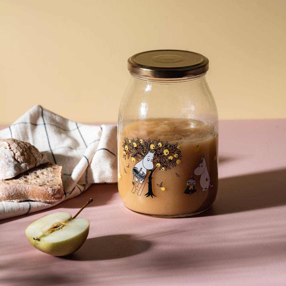 Mummi Glasskrukke m/lokk 1L Epler - Muurla