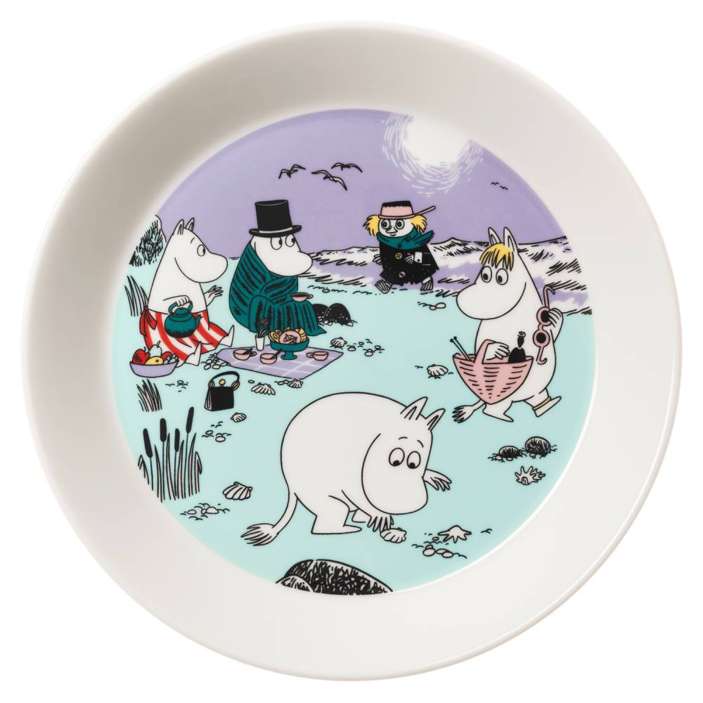 Mummi Stranddag Tallerken 19cm - Moomin Arabia