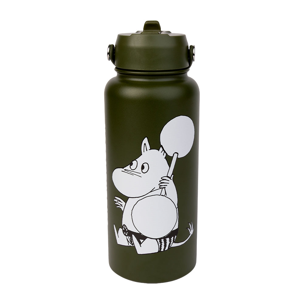 Moomintroll Lighting Weights Thermal Bottle 1L Green - The Official Moomin Shop
