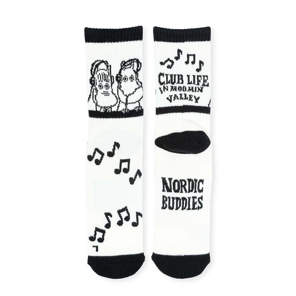 Moomin Club Life Active Socks 36-42 B&W - The Official Moomin Shop