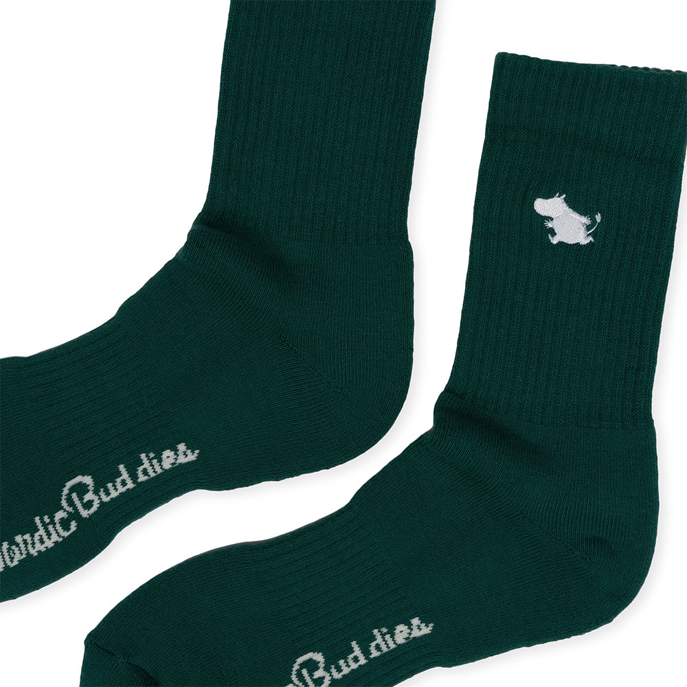 Moomintroll Tennis Socks 36-42 Darkgreen - The Official Moomin Shop