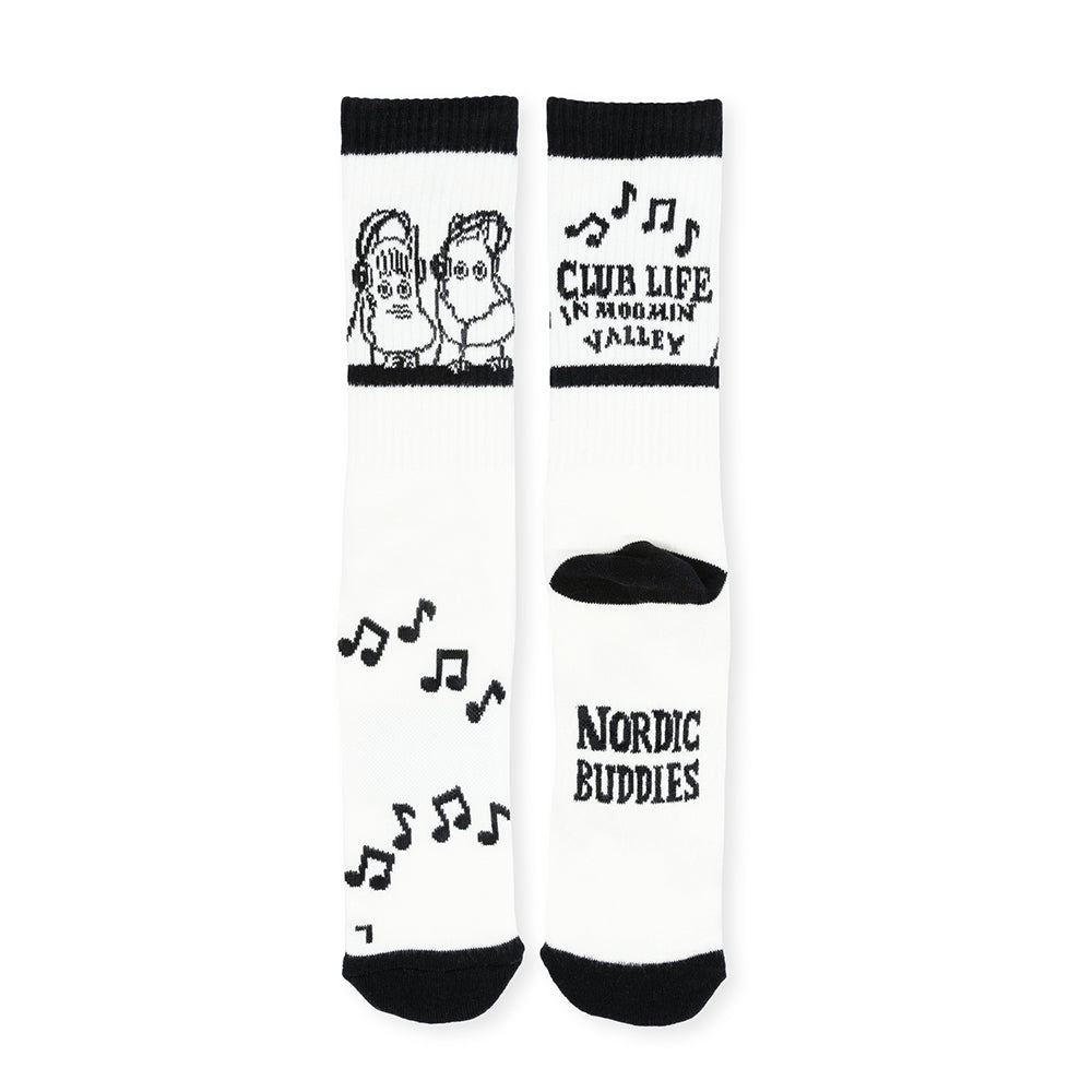 Moomin Club Life Active Socks 40-45 B&W - The Official Moomin Shop
