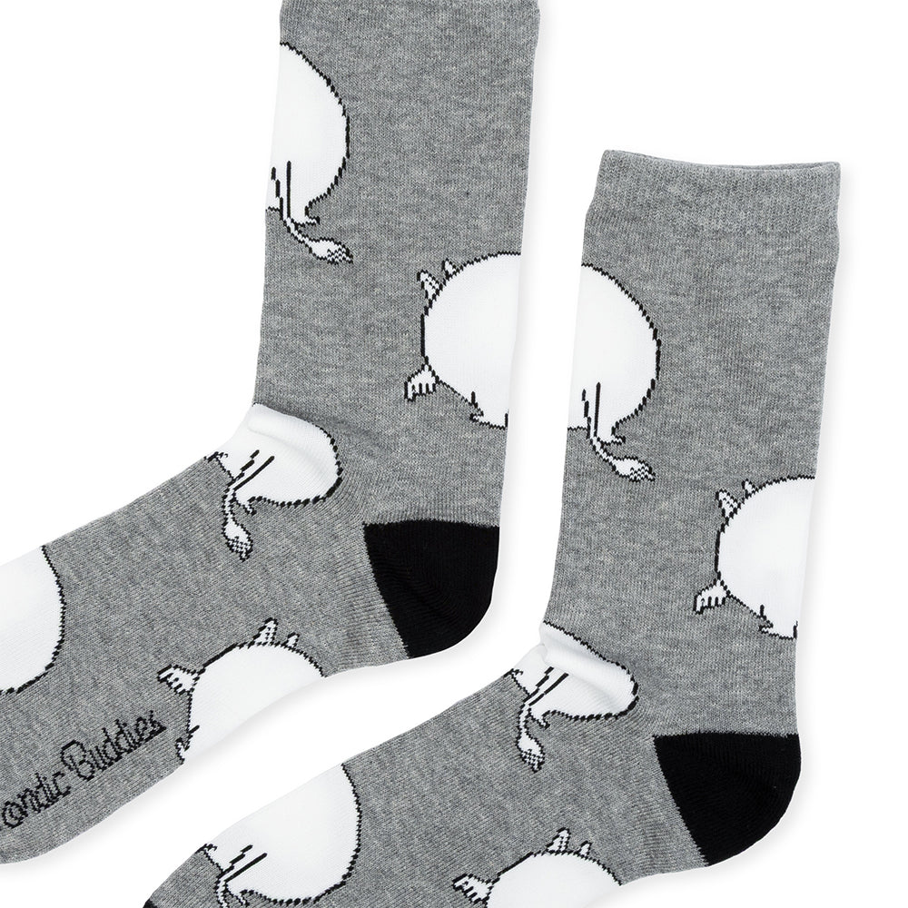Moomintroll's Butt 40-45 Socks Grey - The Official Moomin Shop