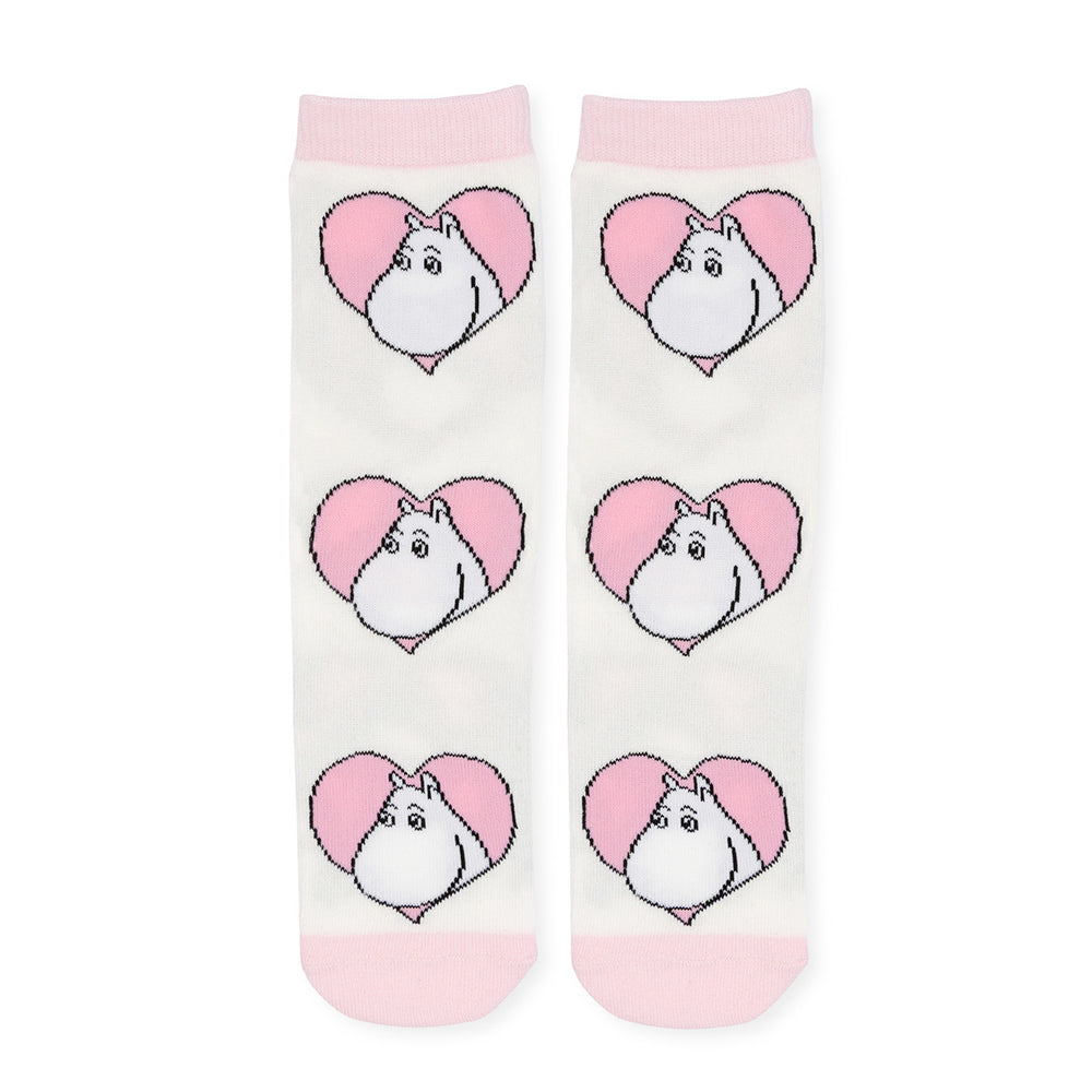 Moomintroll Love Socks 36-42 White - The Official Moomin Shop