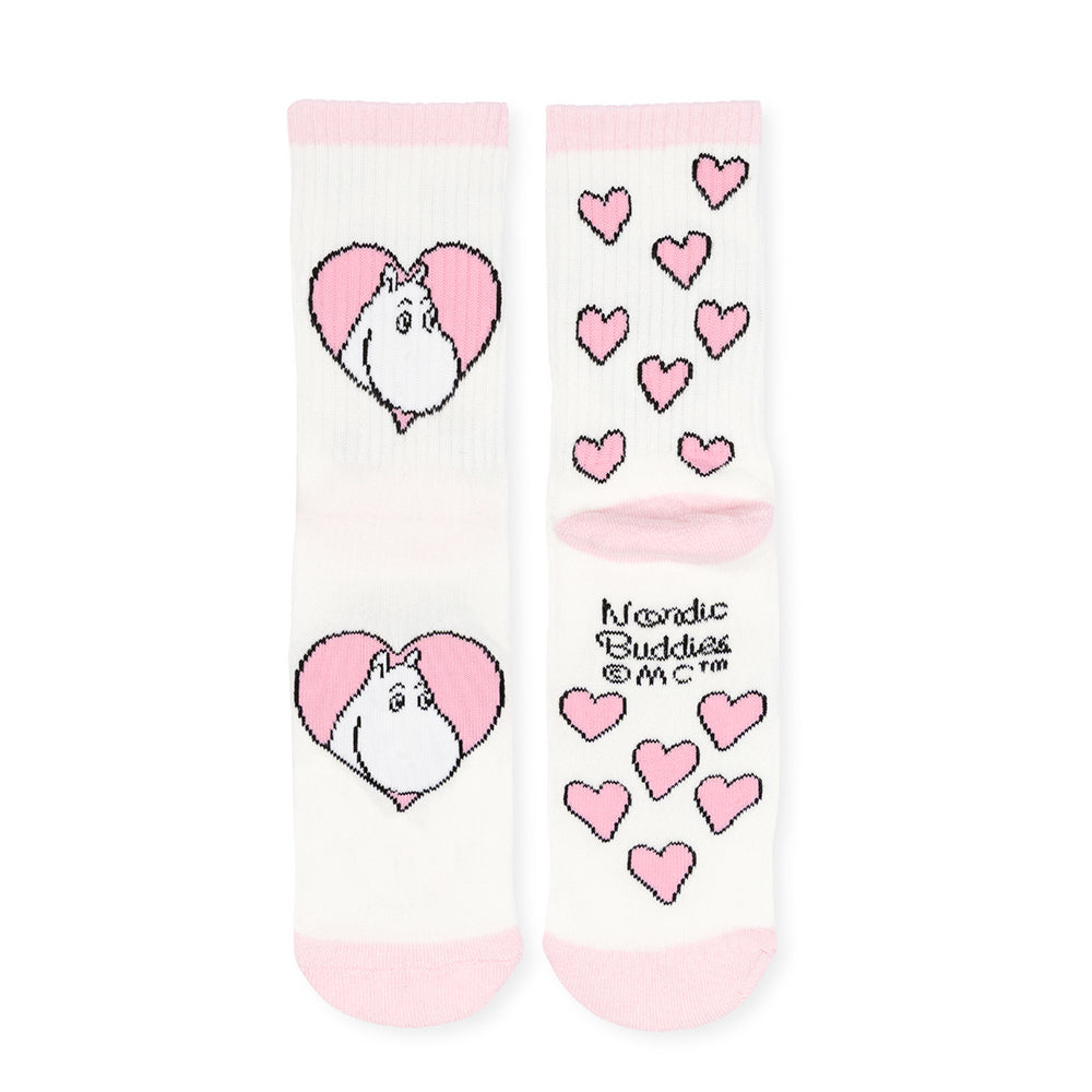 Moomintroll Love Retro Socks 36-42 White - The Official Moomin Shop
