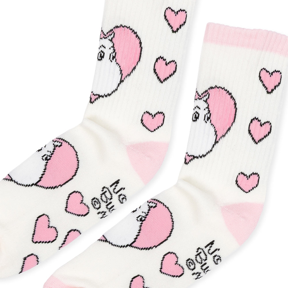 Moomintroll Love Retro Socks 36-42 White - The Official Moomin Shop