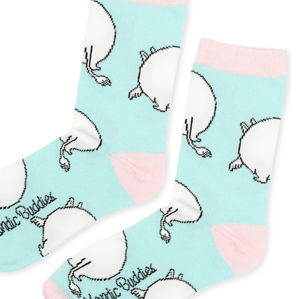Moomintroll's Butt 36-42 Socks Turquoise - The Official Moomin Shop
