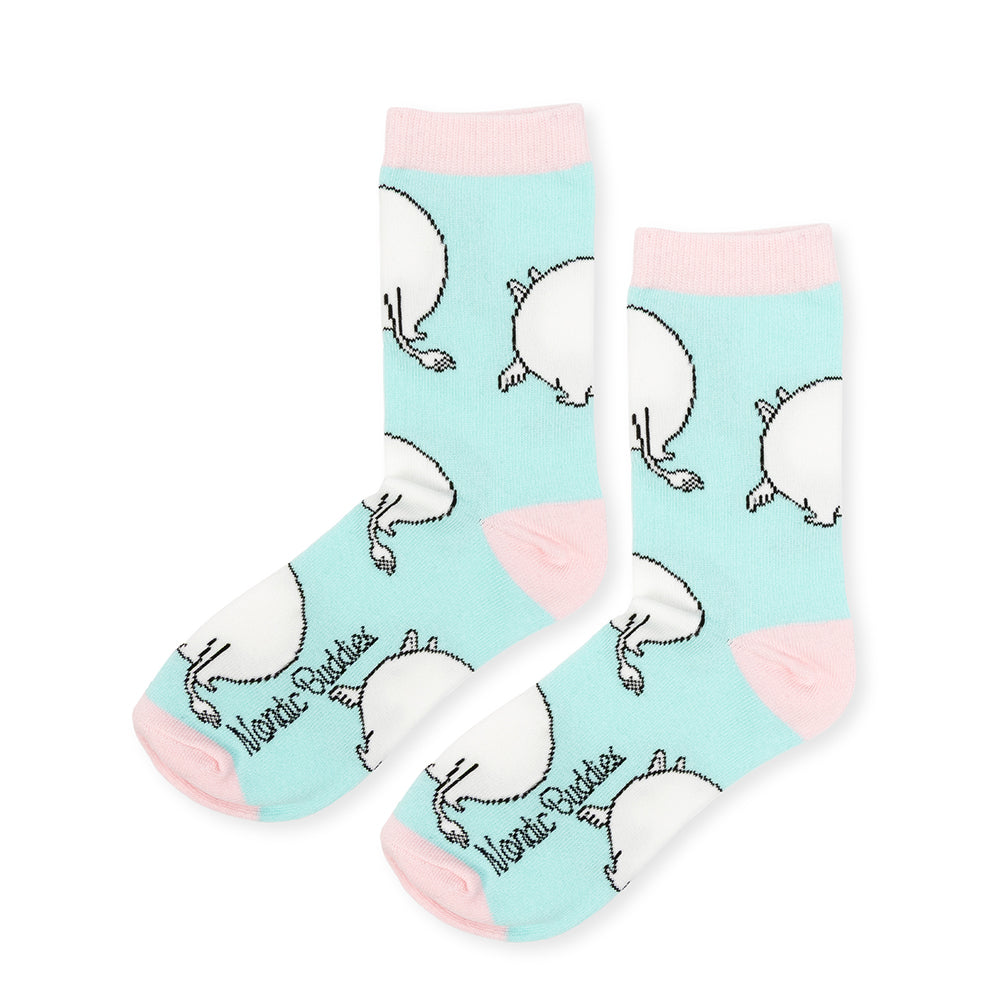 Moomintroll's Butt 36-42 Socks Turquoise - The Official Moomin Shop