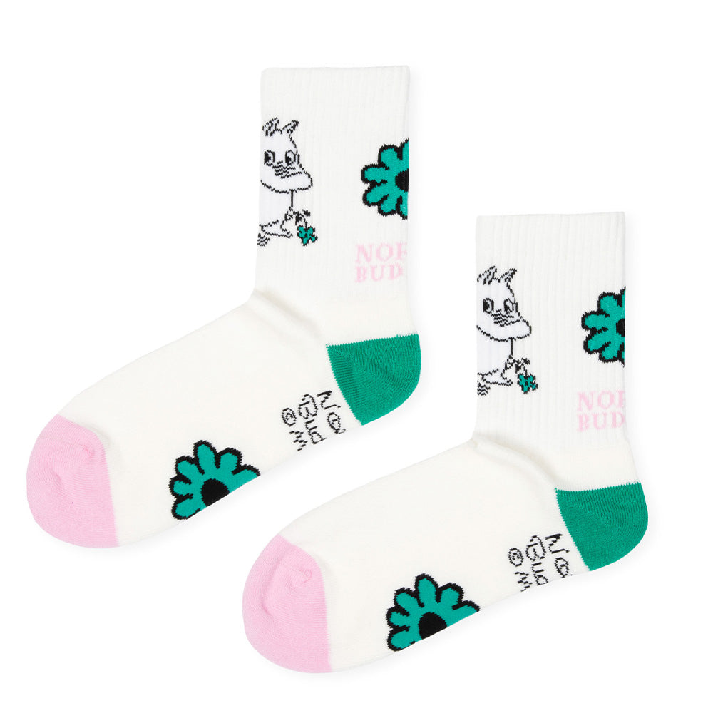 Moomintroll Retro Socks 36-42 White - The Official Moomin Shop