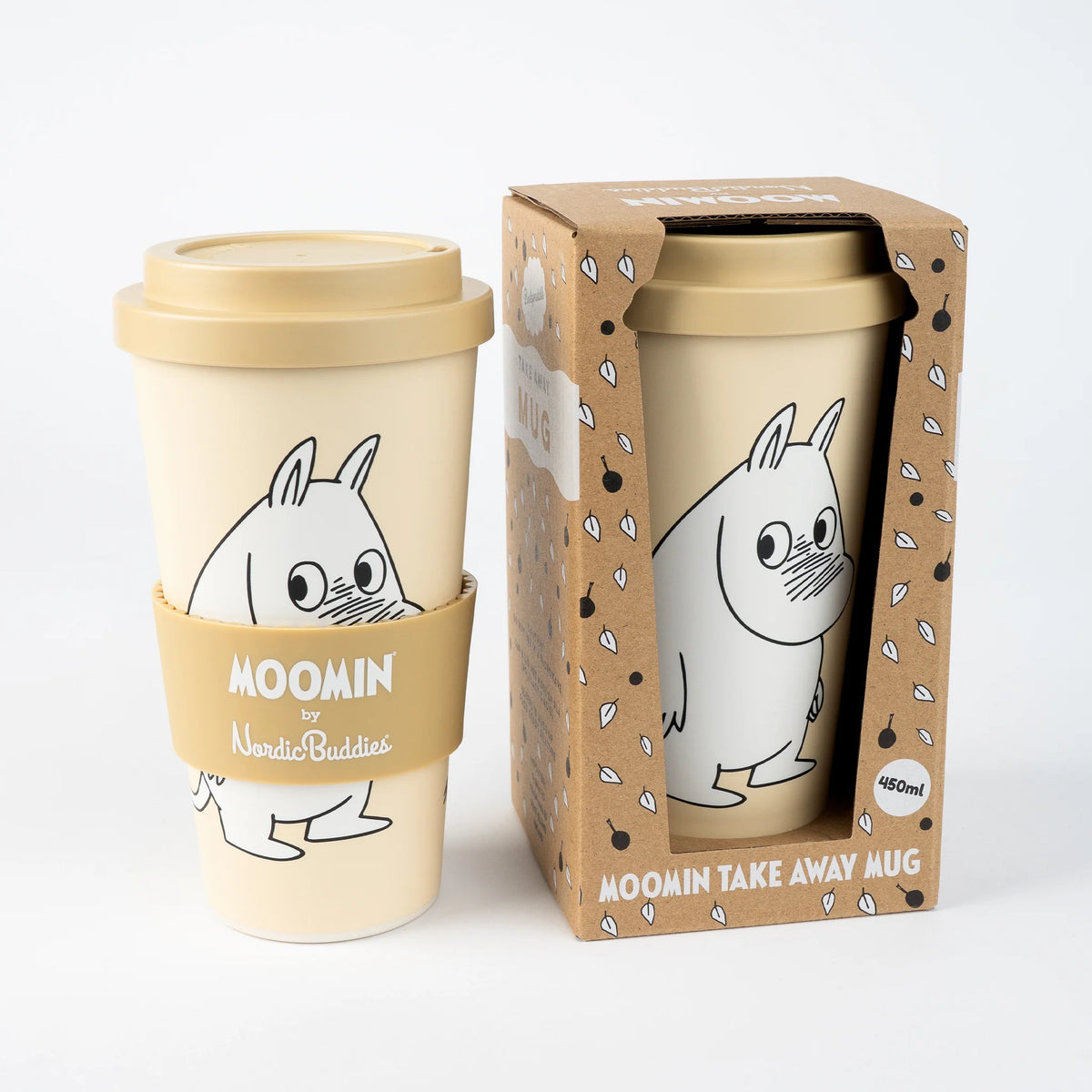 Take-Away Krus Mummitroll Beskjeden Beige - Nordicbuddies
