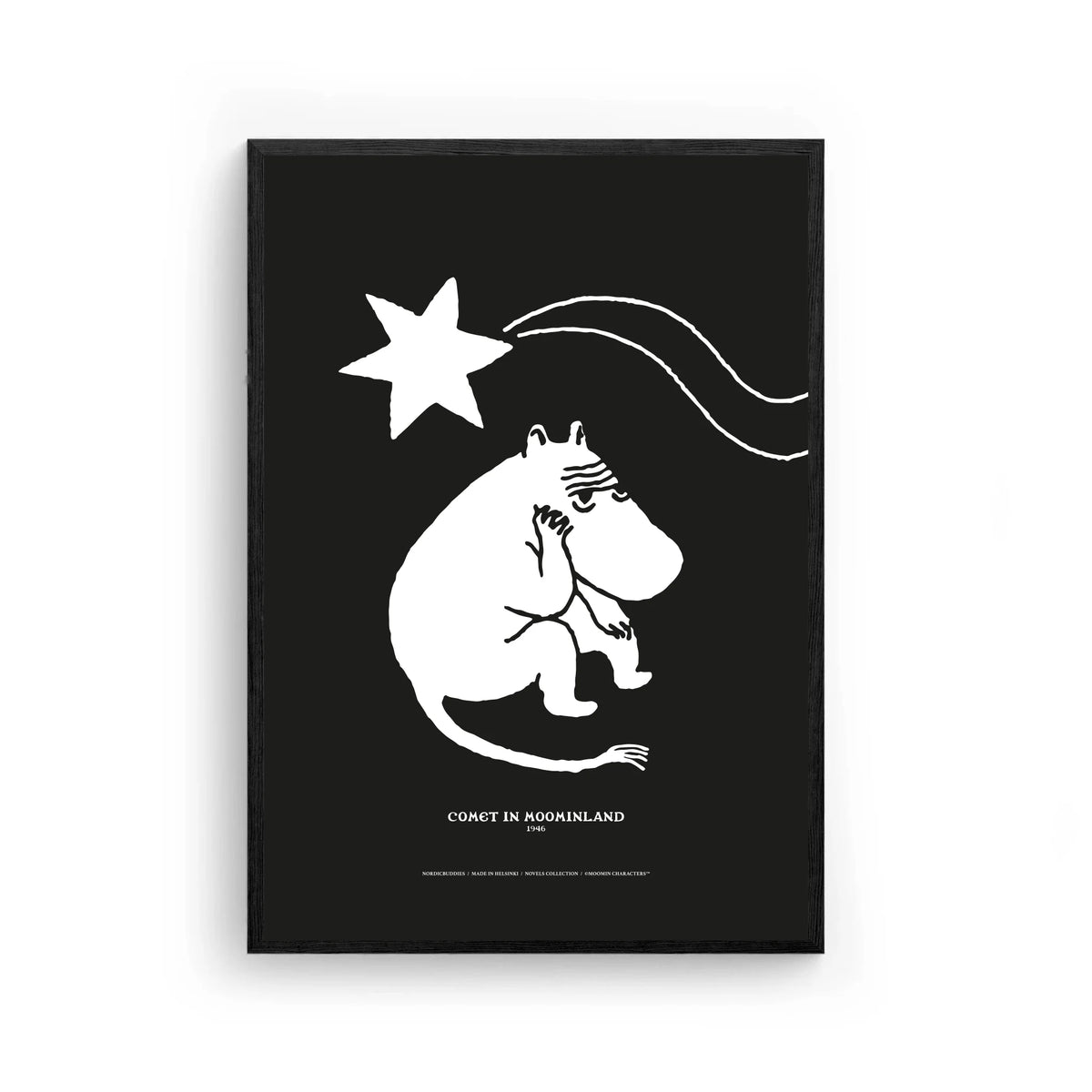 Plakat Mummitroll Romaner Stjerne Svart - Nordicbuddies