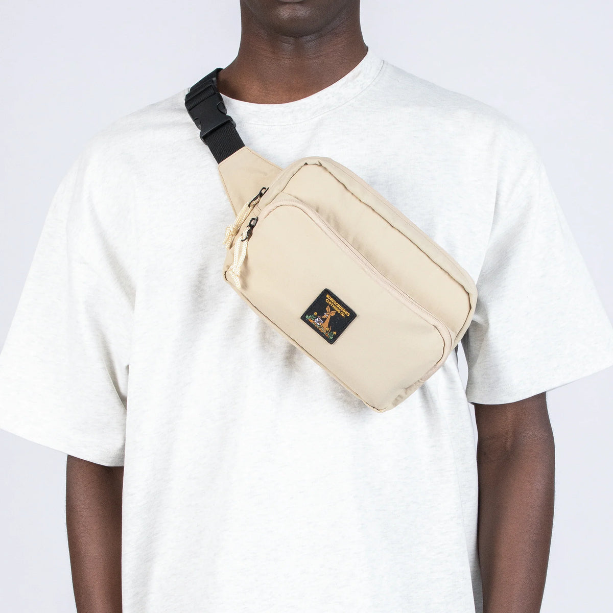 Sniff Retro Waist Bag Beige - Nordicbuddies