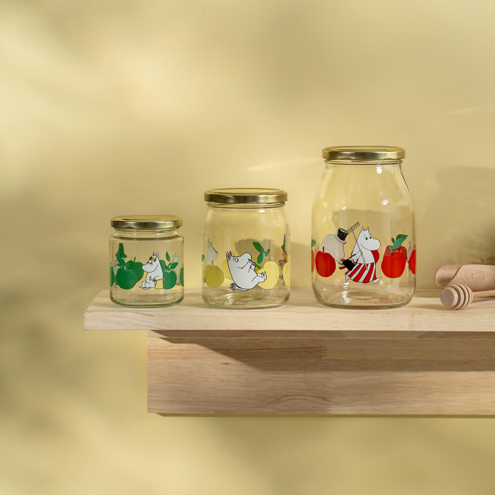 Mummi Glasskrukke 0,3l grønn m/merkelapper