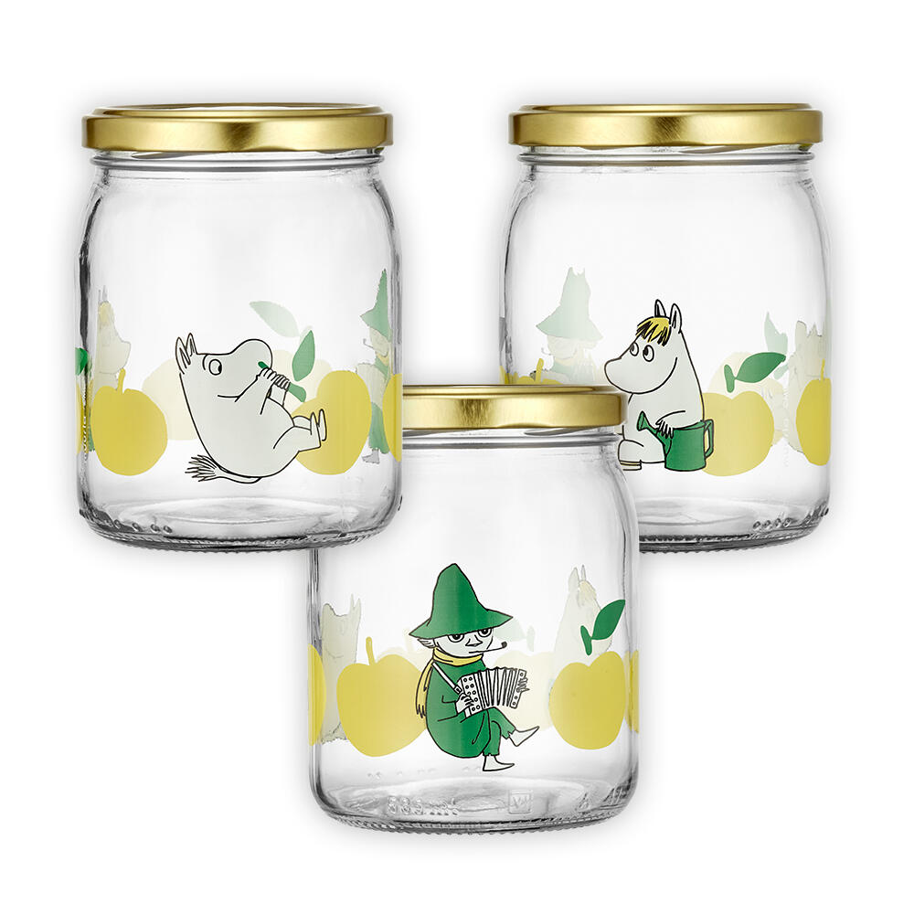 Mummi glasskrukke + 4 klistremerker 0,5 liter